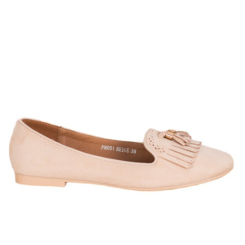 Fama Suede Lords With Fringes ruskea