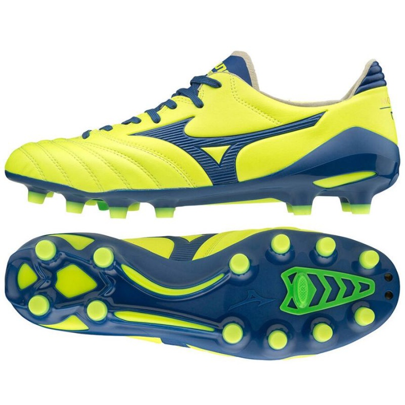 Mizuno Morelia Neo Ii Md M P1GA205325 jalkapallokengät monivärinen keltaiset