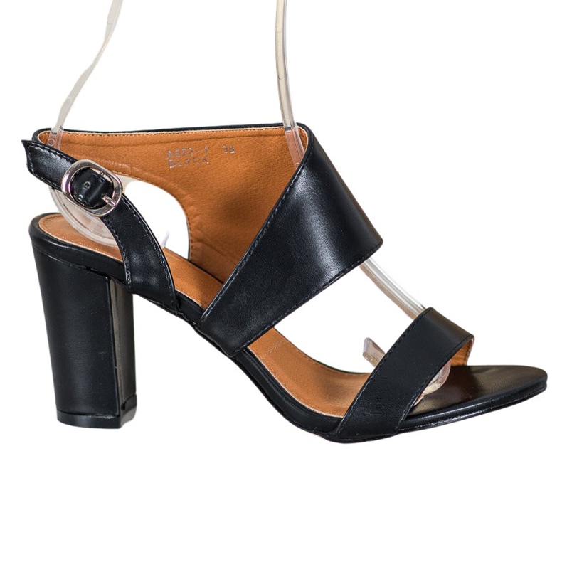 SHELOVET Mukavat korkokengät sandaalit musta