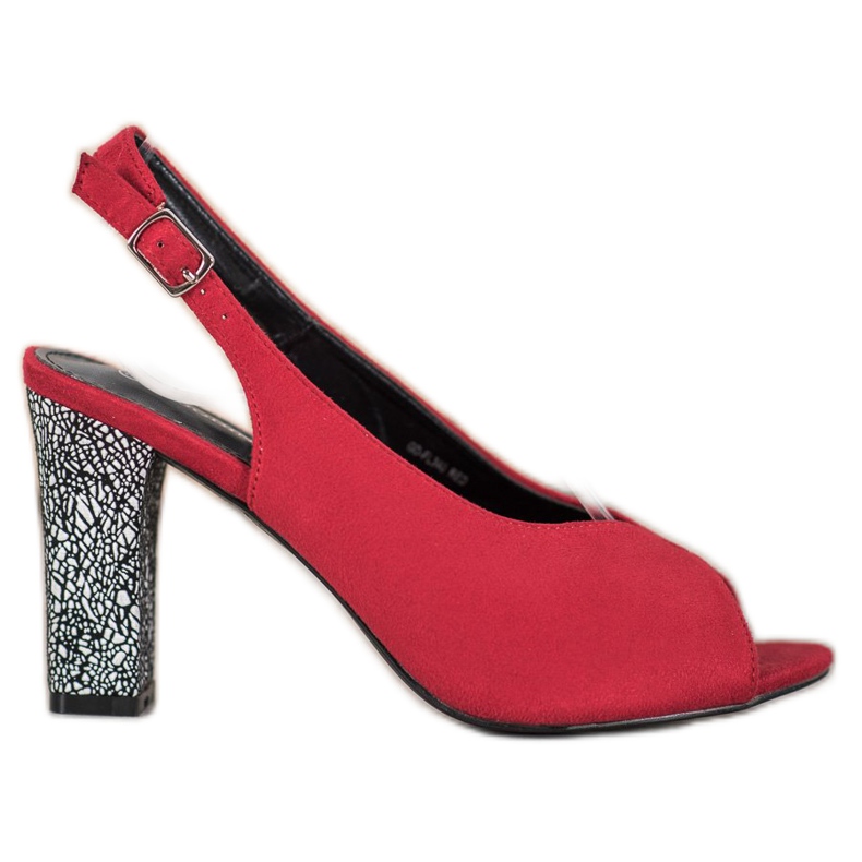 Goodin Sandaalit koristeellisella kantapäällä punainen