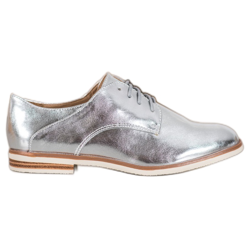 SHELOVET Hopeakengät eko -nahalla harmaa