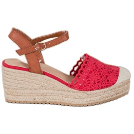 Small Swan Kiila -espadrillit ruskea punainen
