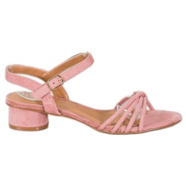 Small Swan Matalakorkoiset sandaalit vaaleanpunainen