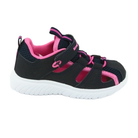 Velcro -sandaalit KangaRoos 02058 dk navy tummansininen vaaleanpunainen