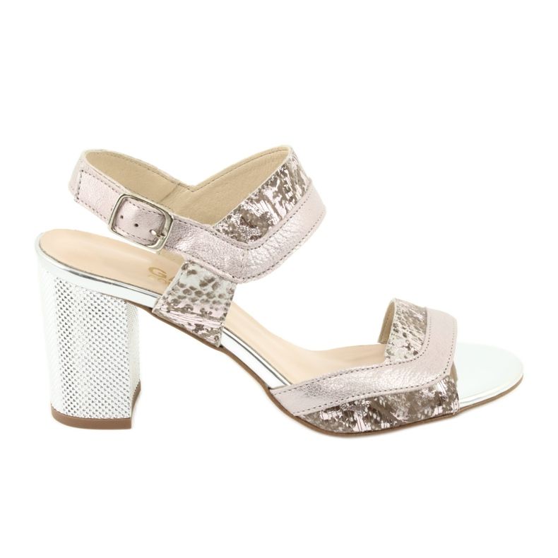 Sandaalit Gamis 3942 -postissa beige vaaleanpunainen hopea