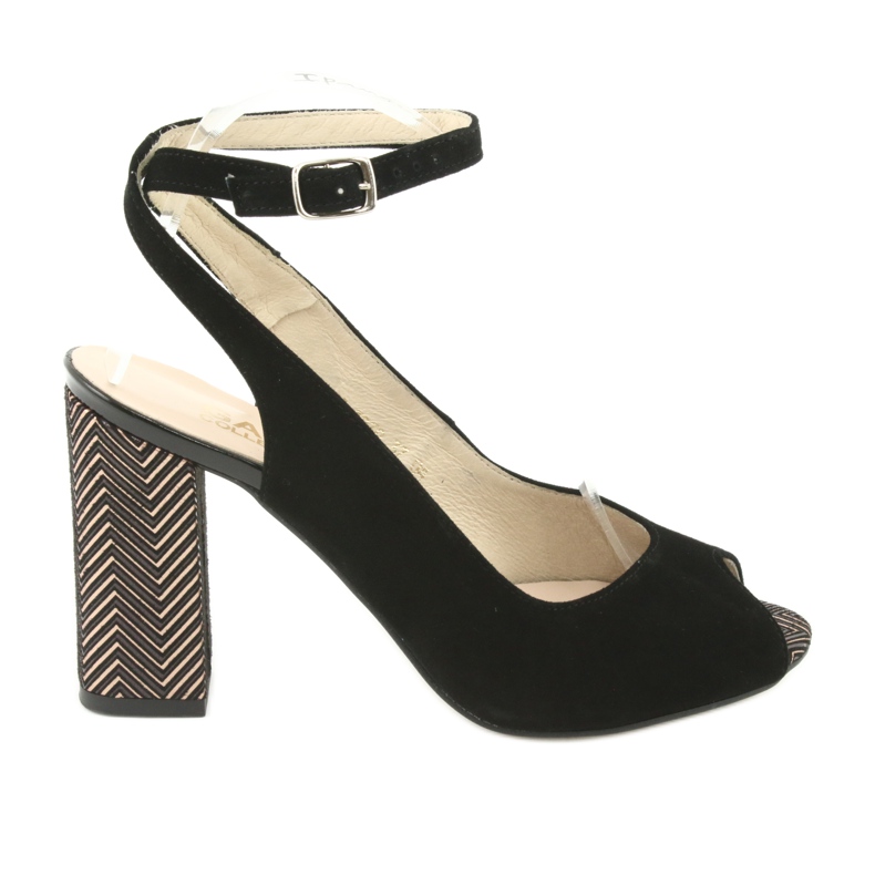 Gamis Naisten mustat nahka sandaalit musta 3930