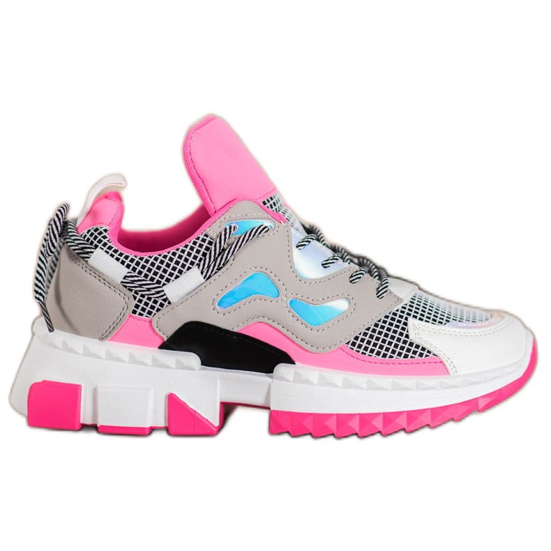 Seastar Tyylikkäät lenkkarit holoefektillä vaaleanpunainen monivärinen