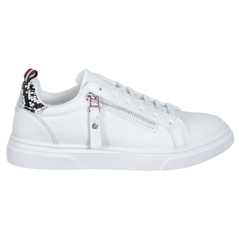 SHELOVET Urheilukengät koristeellisella vetoketjulla valkoinen