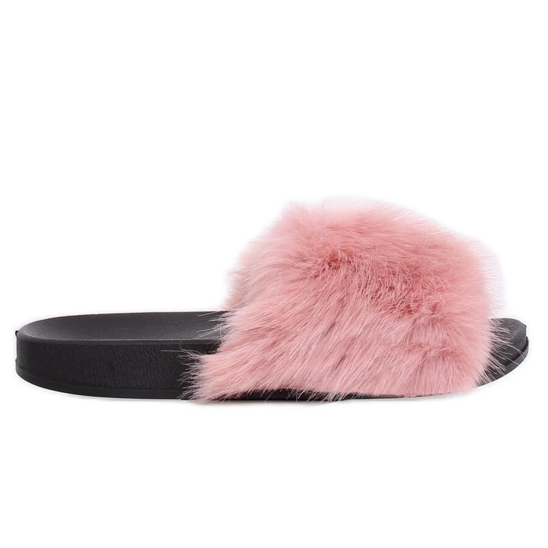 Vaaleanpunaiset tossut turkiksella CK107P Vaaleanpunainen