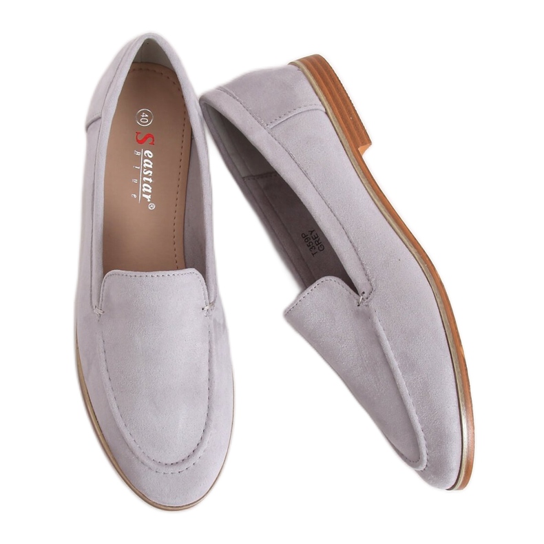 Harmaa Naisten harmaa loafers T359P Harmaa