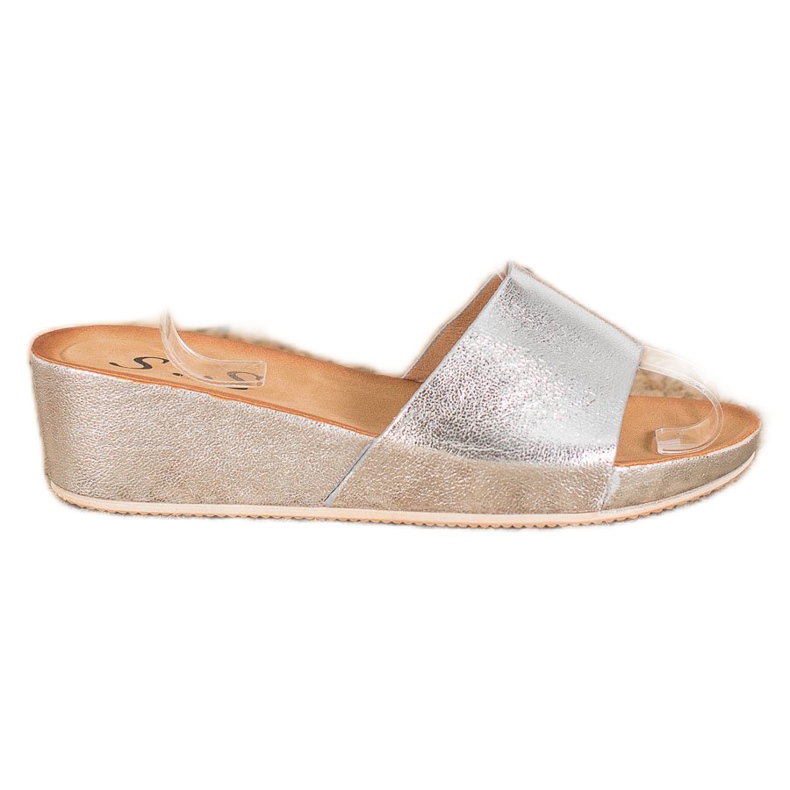 SHELOVET Tyylikkäät kiilatossut harmaa