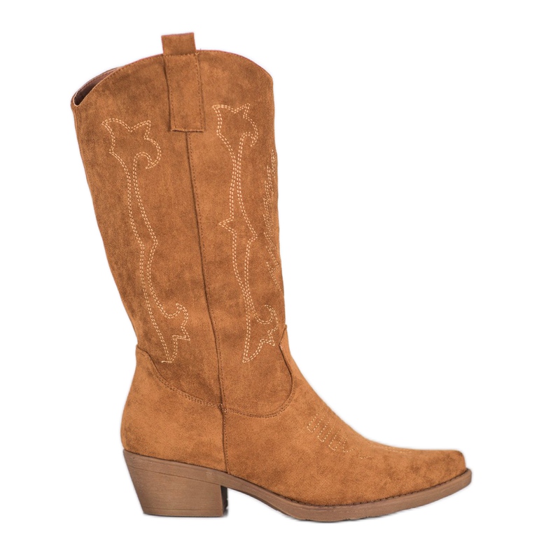 Seastar Korkeat lehmityttö kuvion kanssa ruskea