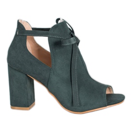 Sidotut Open Toe VINCEZA -kengät vihreä