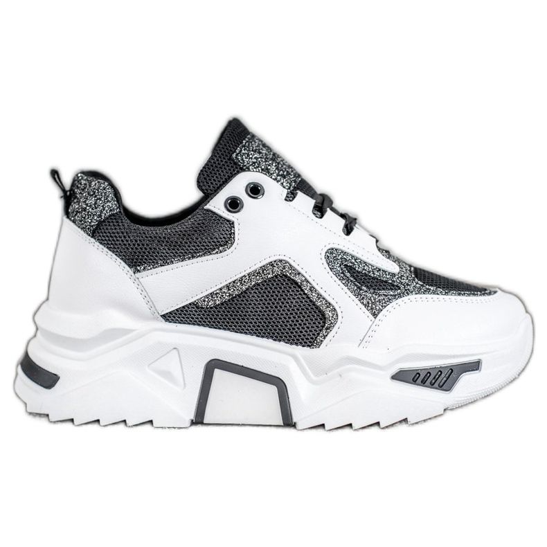 Seastar Muodikkaat lenkkarit glitterillä valkoinen musta