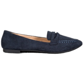 Best Shoes Mokkanahkakengät Spitzissä tummansininen sininen