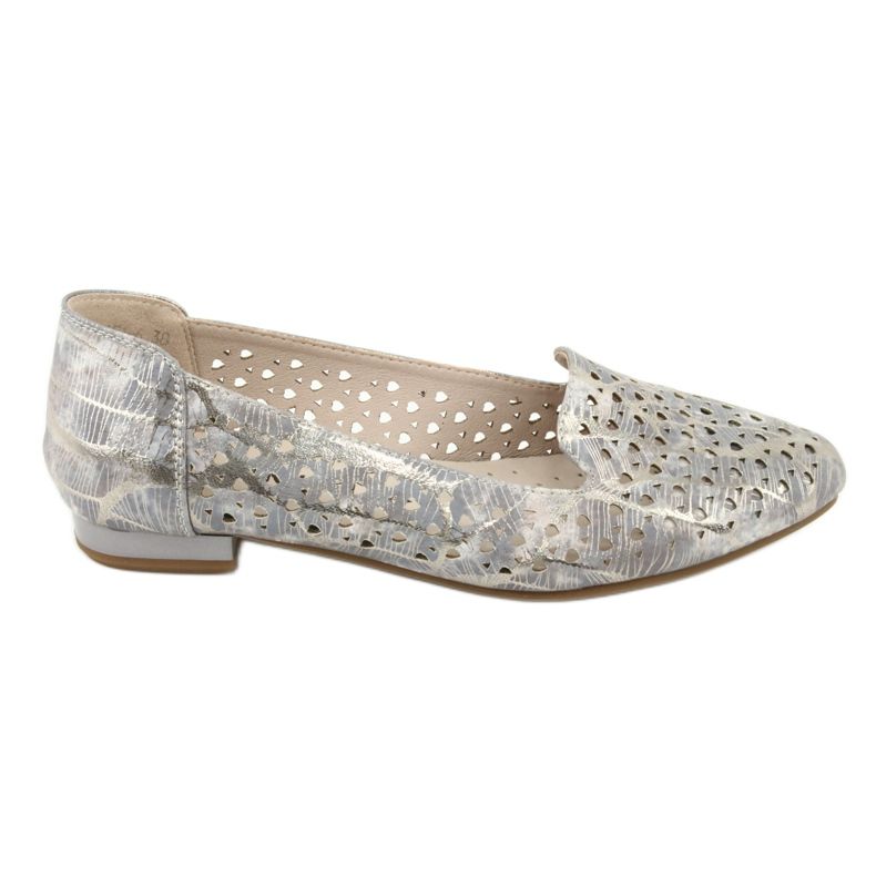 M.Daszyński Lordsy ballerinat laventeli / kulta Daszyński SA151 vaaleanpunainen harmaa