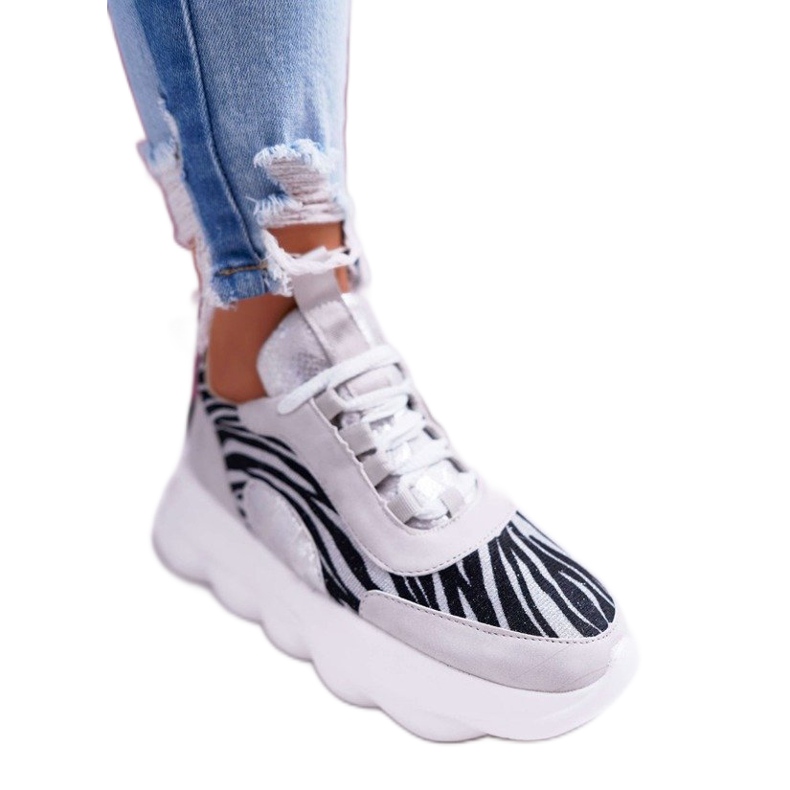 Naisten urheilukengät Lu Boo Thick Sole Grey Taste It! harmaa