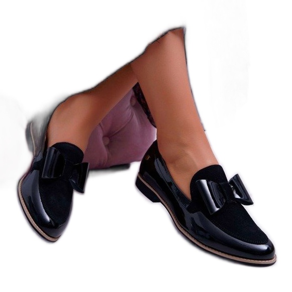 Maciejka Mustat lakatut naisten kengät 04099-01 / 00-5