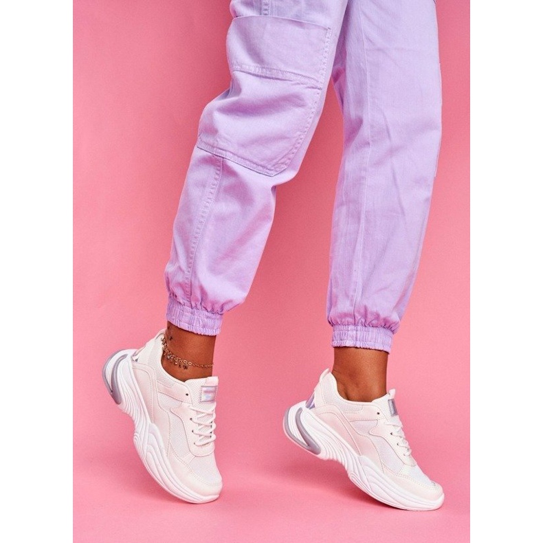 SEA Valkoiset naisten urheilukengät BL205 valkoinen monivärinen