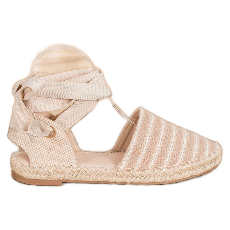 Small Swan Espadrillit koristeellisella nauhalla beige