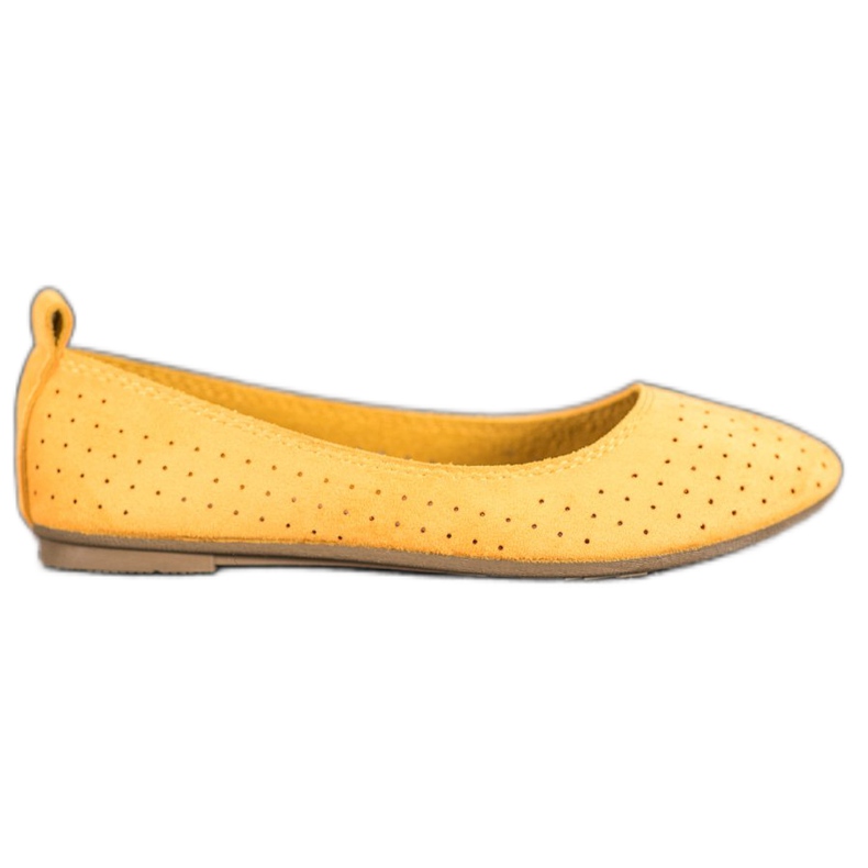 SHELOVET Avoimet ballerinat keltainen
