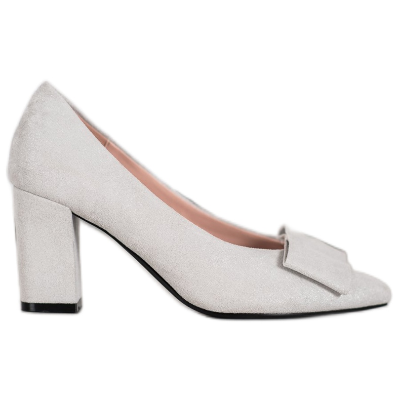 W. Potocki Glitter -pumput jousella harmaa