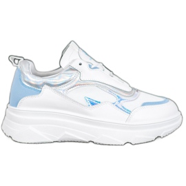 SHELOVET Muodikkaat valkoiset lenkkarit valkoinen sininen