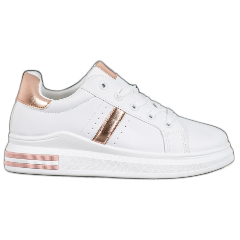 SHELOVET Urheilujalkineet kultaisilla lisäosilla valkoinen