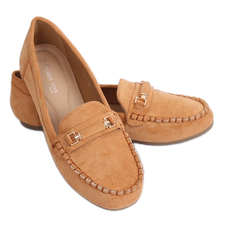 Naisten loafers kameli 22-7 Camel ruskea