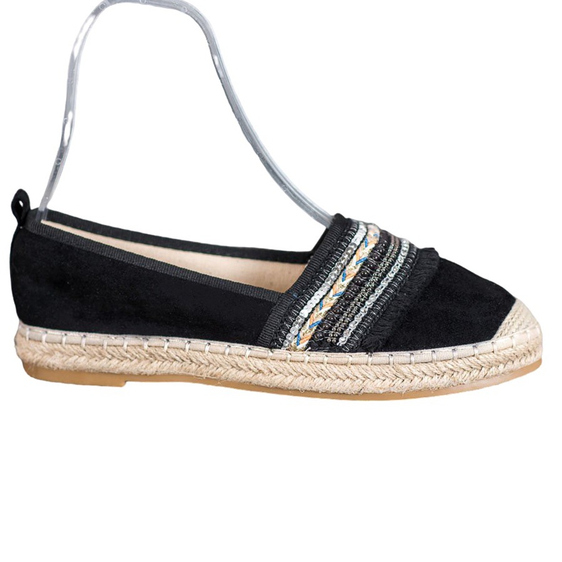 RTX WALK Mukavat espadrillit koristeilla musta