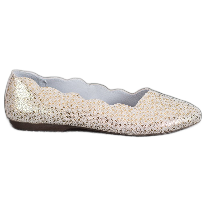 Filippo Muodikkaat nahkaiset ballerinat kultainen