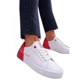 Naisten lenkkarit Cross Jeans Valkoinen EE2R4016C punainen