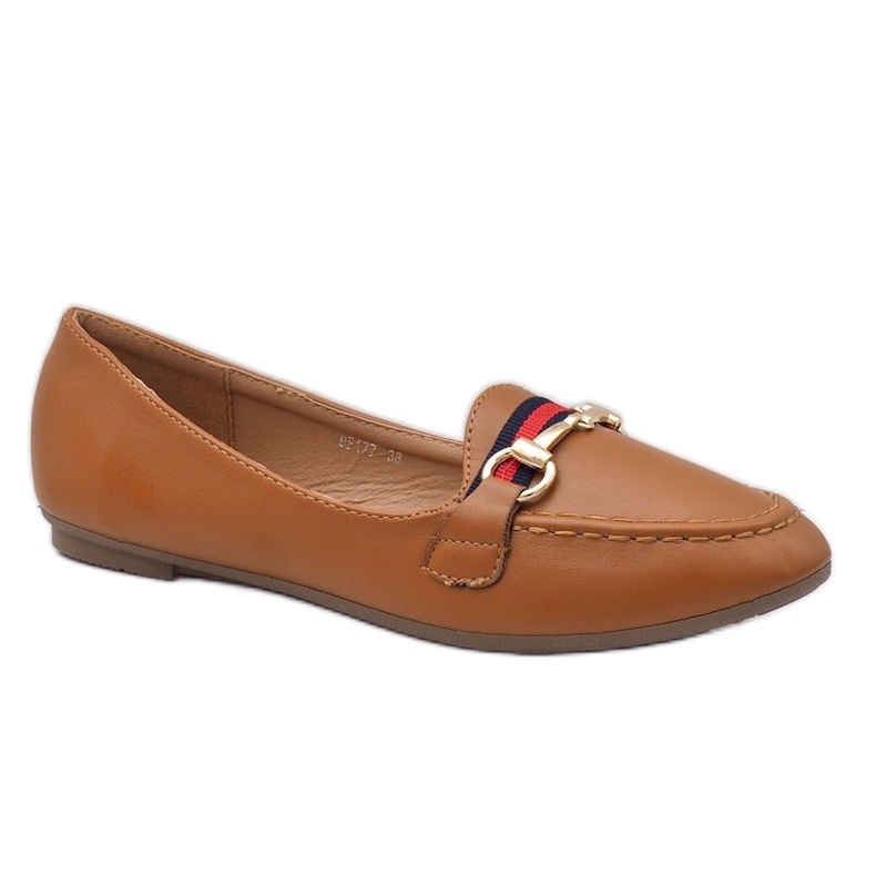 Ruskeat ekonahkaiset ballerinalasit 9F177