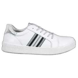 Filippo Nahkakengät alustalla valkoinen