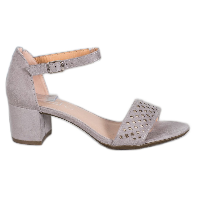 Filippo Tyylikkäät sandaalit korkokengissä harmaa