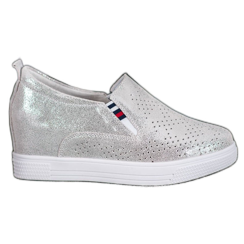 Filippo Nahkaiset kiilakengät harmaa