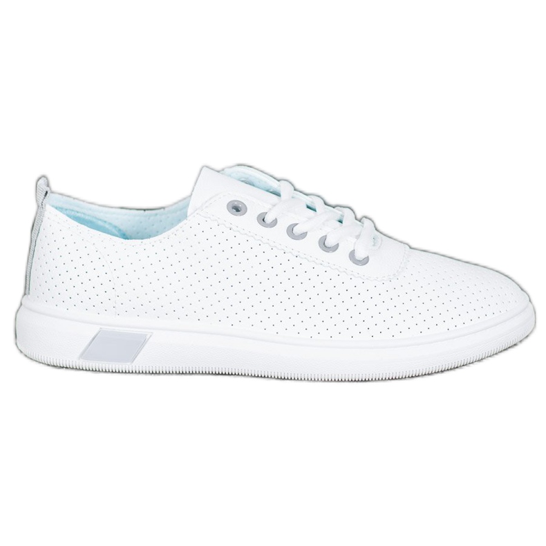 SHELOVET Avoimet lenkkarit Eco -nahkaa valkoinen harmaa