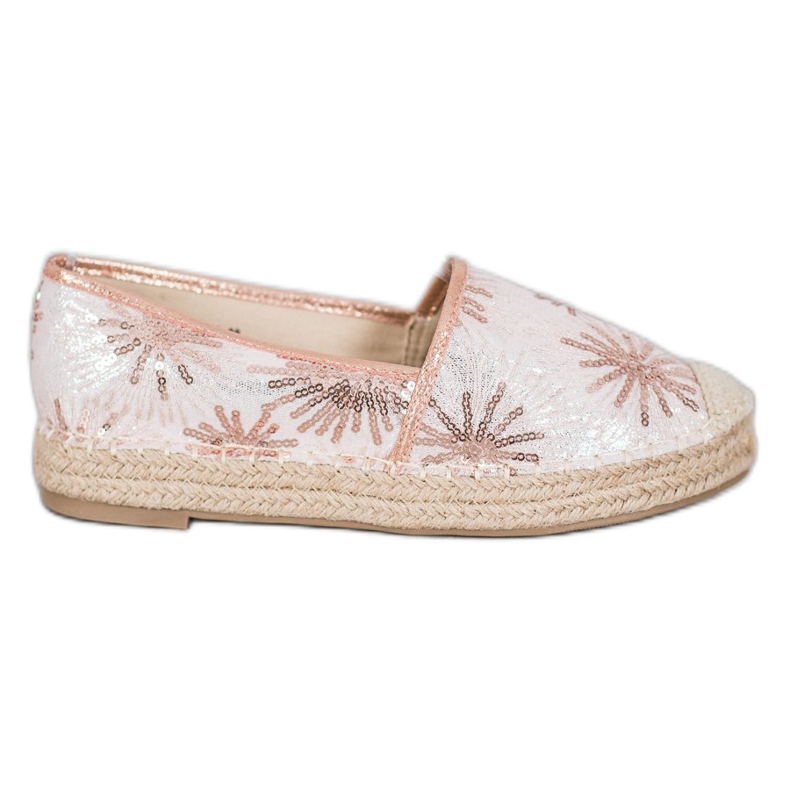 Best Shoes Paljetit Espadrilles vaaleanpunainen