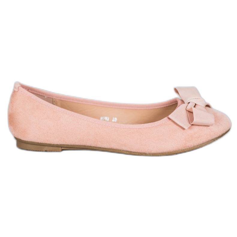Clowse Tyylikkäät ballerinat jousella vaaleanpunainen