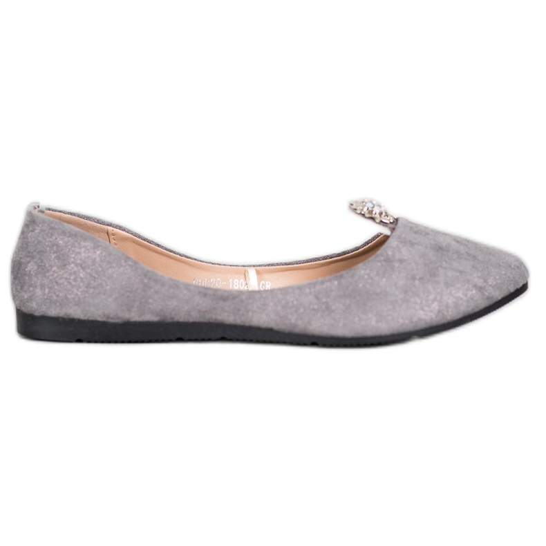 Harmaat ballerinat VINCEZA -koristeella
