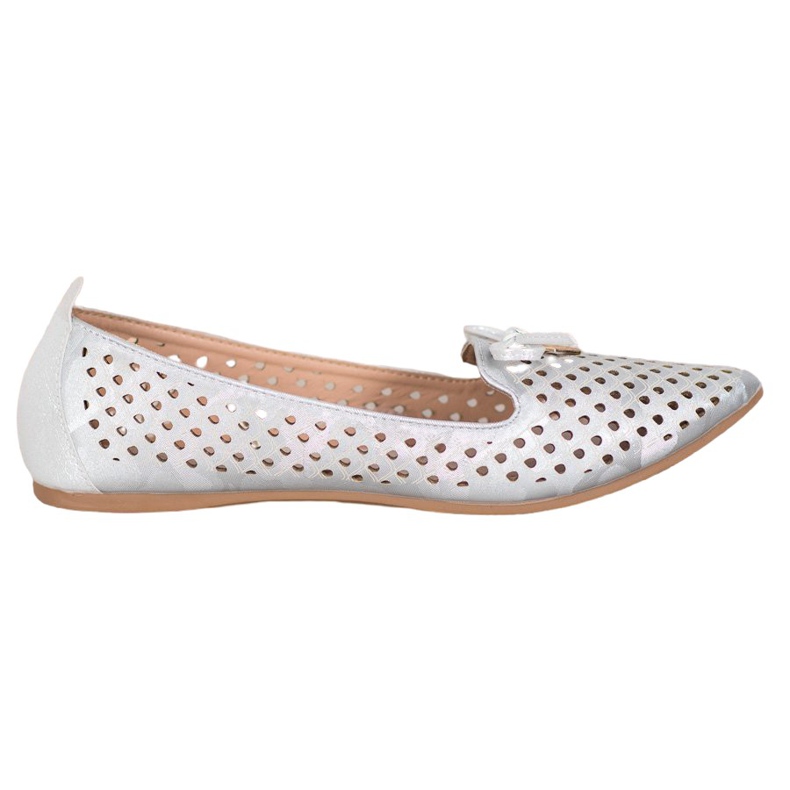 Avoin ballerina Spitzissä VINCEZA harmaa