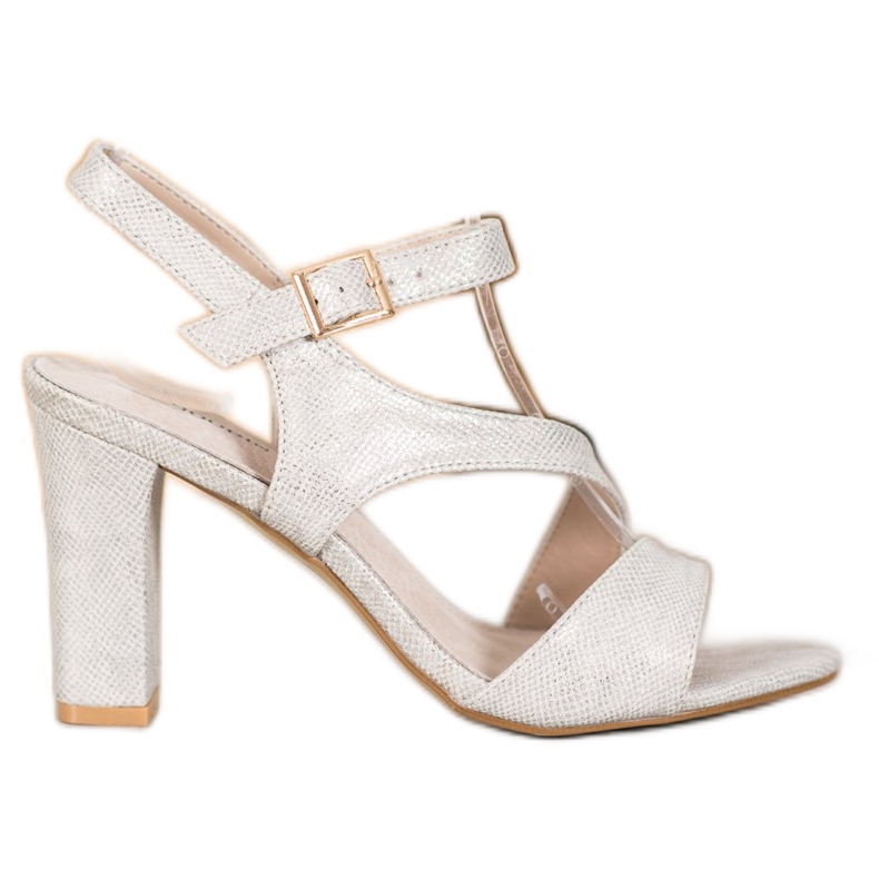 Goodin Tyylikkäät sandaalit glitterillä harmaa kultainen