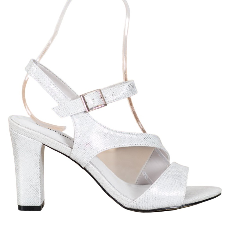 Goodin Tyylikkäät sandaalit glitterillä hopea harmaa