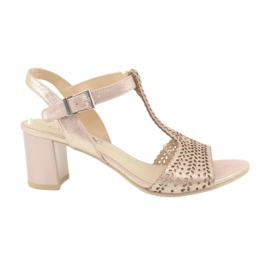 Hihaton sandaalipitsi Caprice 28301 pinkki kulta
