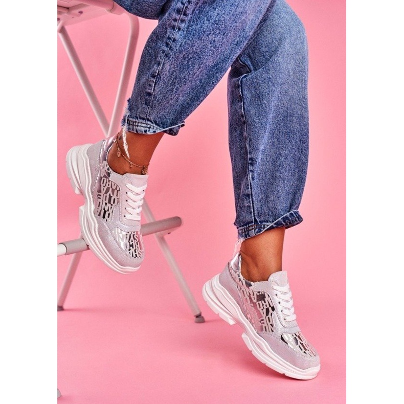 S.Barski Hopeiset urheilunahkatennarit LR92099 harmaa