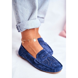 S.Barski Tummansininen mokkanahkainen avomalli LR92309 laivastonsininen