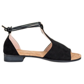 Sidotut VINCEZA -sandaalit musta