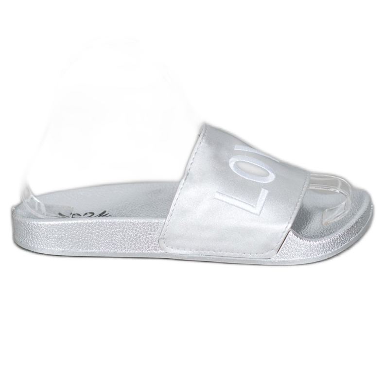 Small Swan LOVE &amp; HATE Eco -nahkatossut hopea