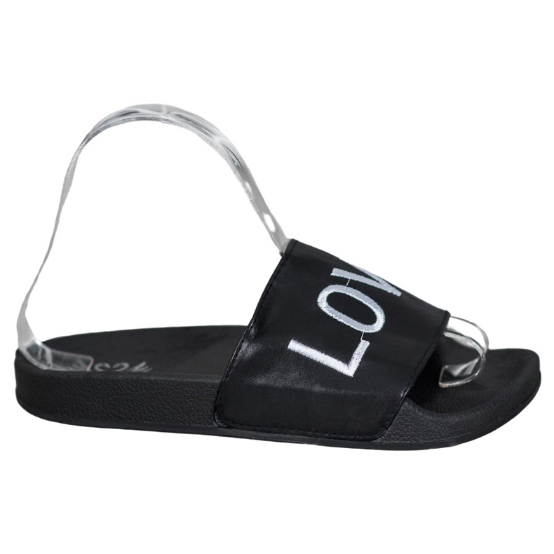 Small Swan LOVE &amp; HATE Eco -nahkatossut musta