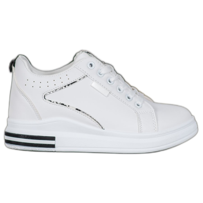 SHELOVET Valkoiset kengät, joissa piilotettu kiila valkoinen